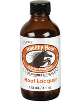 Gena Healthy Hoof Lacquer 4 fl oz hi-gloss protectant for strong, shiny nails or hooves.