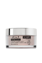 ibd Dip & Sculpt Cover Pink nail powder dip in a 2 ounce labelled transparent glass jar with silver metallic cap