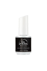 IBD Just Gel Polish Black Lava bottle with intense black gel polish, perfect for sleek, edgy manicures.