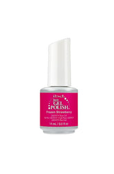 IBD Just Gel Polish in Frozen Strawberry, a sparkling raspberry pink gel polish with shimmer, perfect for playful and vibrant nails.