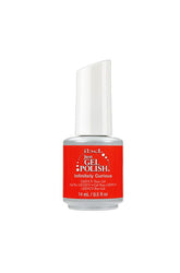 IBD Just Gel Polish Infinitely Curious in a fiery red-orange crème for adventurous, vivid color.