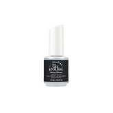 IBD Just Gel Polish Viking Winter, a dark steel gray crème gel perfect for sleek, moody manicures.
