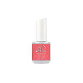 IBD Just Gel Polish in Just So Lovely, a coral-toned pink LED/UV gel polish with shimmering radiance and a feminine finish.
