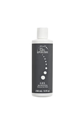 Frontage of ibd Just Gel Polish Remover in an 8-ounce bottle with printed label text and product information