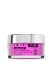 A capped 2 ounce glass container of ibd Dip & Sculpt Chic to Chic