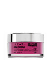 Front view of a capped Ibd Dip & Sculpt Leading Man 2 ounce clear glass container with printed label