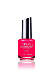 IBD Advanced Wear polish in Rose Light District, a neon cherry pink that demands attention and energizes your style.