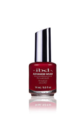 IBD Advanced Wear polish in Breathtaking, a warm wine red crème inspired by golden hour sips and sultry nights.