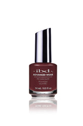 IBD Advanced Wear polish in Petal Imprint, a dramatic oxblood shimmer that commands attention with rich elegance.
