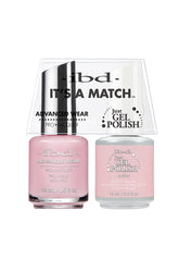 IBD It's A Match Juliet pink nail lacquer and gel polish duo for a soft romantic manicure finish.