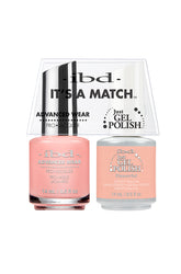 IBD It's A Match Flowerful peach-pink nail polish duo for a vibrant and cheerful manicure.
