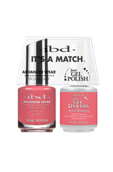 IBD It's A Match She's Blushing pink-mauve polish duo, perfect for subtle, chic nails.