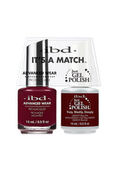 IBD It's A Match gel and lacquer duo in Truly, Madly, Deeply, a romantic plum-red with timeless appeal.