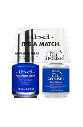 IBD It's A Match gel and lacquer duo in Blue Haven, a deep royal blue that evokes serenity with a touch of sophistication.