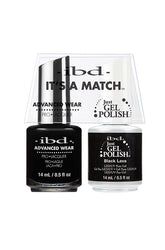 IBD It’s A Match gel and lacquer duo in Black Lava, a jet-black classic with intense pigment and a dramatic finish.