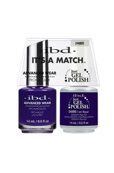IBD It’s A Match gel and lacquer duo in I Am Royal, a regal sapphire-violet crème fit for a queen.