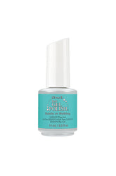 Capped bottle of ibd Just Gel Polish with Dublin or Nothing variation with two color combination on its pack