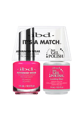 ibd Advanced Wear nail color and Just gel polish-Leading man variant packed in one with printed label text