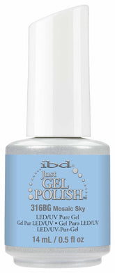 Front view of IBD Just Gel Polish bottle in shade Mosaic Sky