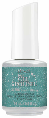 Front view of IBD Just Gel Polish bottle in shade Keep It Glassy