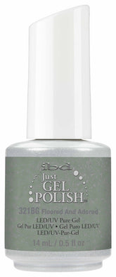 ibd Just Gel Polish - Floored and Adored LED/UV Gel - Shimmering gray LED/UV gel polish with a long-lasting, high-shine finish for salon-quality manicures.