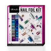 ibd Nail Foil Kit with 10 colorful foil designs for easy, salon-style nail art using transfer gel and gel top coat.
