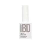 IBD Linen Love LED/UV Rubber Gel in soft neutral white, perfect for an elegant, minimalist manicure base or overlay.