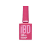 IBD Rubber Gel in Love Affair, a deep rose pink gel polish that blends romantic color with salon durability.