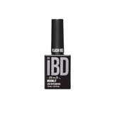 ibd Flash Gel Moonlit in 15mL bottle, LED/UV flash gel polish in a silver glitter shade for light-reflective, sparkling nails.