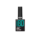 ibd Flash Gel Aurora in 15mL bottle, LED/UV gel polish in a bright teal glitter shade for bold, shimmering nails.