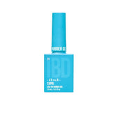 IBD Capri Rubber Gel in a bright turquoise bottle, great for bold, vibrant summer manicures.