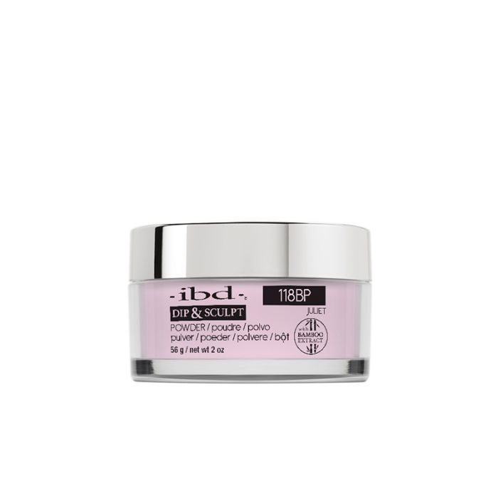 ibd Dip & Sculpt Powder in Juliet, a delicate pastel pink nail powder that brings soft, romantic charm to your mani.