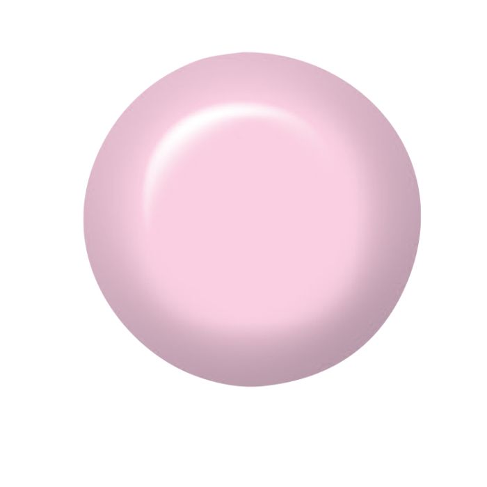 Swatch of ibd Dip & Sculpt Powder in Juliet – soft pastel pink with a creamy finish.