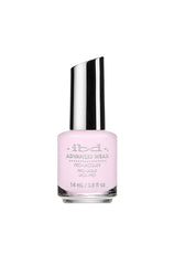 A 0.5 ounce glass bottle of ibd Advanced Wear French Pink marked with product name & information