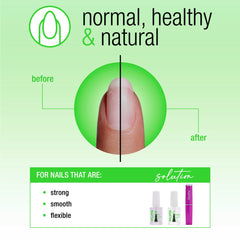 NailTek nail care before and after results showing stronger, smoother, flexible nails.