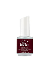 IBD Just Gel Polish Brandy Wine gel polish delivers a rich, deep burgundy tone with fine shimmer for a sophisticated finish.
