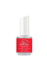 IBD Just Gel Polish in Tickled Pink, a cheerful, mid-tone pink gel polish offering smooth coverage for everyday, feminine nail styles.