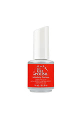 IBD Just Gel Polish Infinitely Curious in a fiery red-orange crème for adventurous, vivid color.