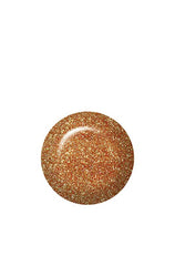 Swatch of IBD Just Gel Polish Moroccan Spice, a golden bronze glitter packed with dazzling warmth.