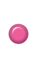 Swatch of IBD Just Gel Polish Fruity Fizz, a bright bubblegum pink crème with a playful, high-gloss finish.