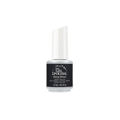 IBD Just Gel Polish Viking Winter, a dark steel gray crème gel perfect for sleek, moody manicures.