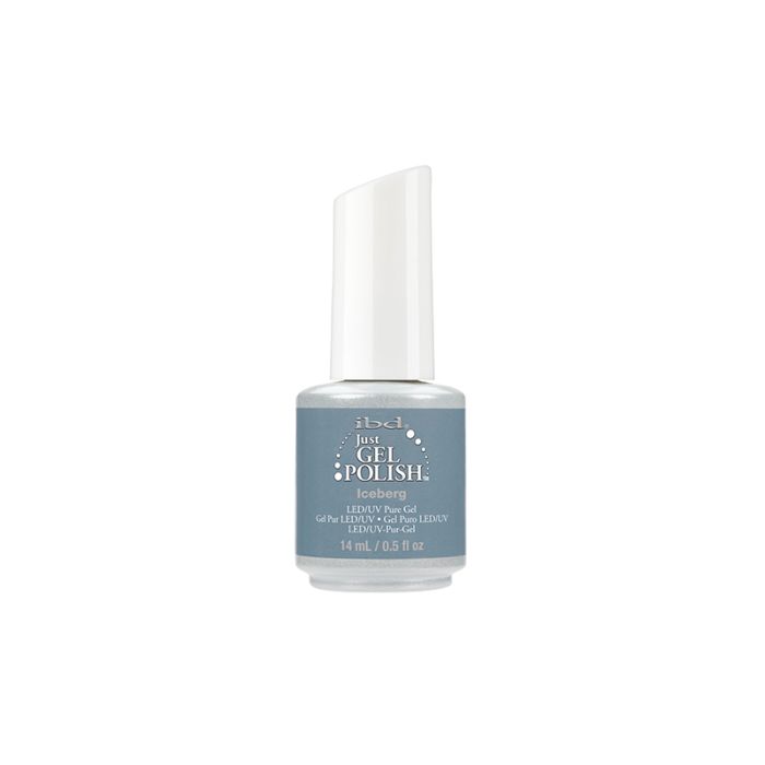 IBD Just Gel Polish in Iceberg, a cool dusty blue LED/UV gel polish for a tranquil and modern look.
