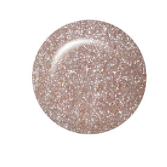 IBD Rustic River swatch, a glittery taupe-brown with hints of silver and rose for a sophisticated neutral finish.