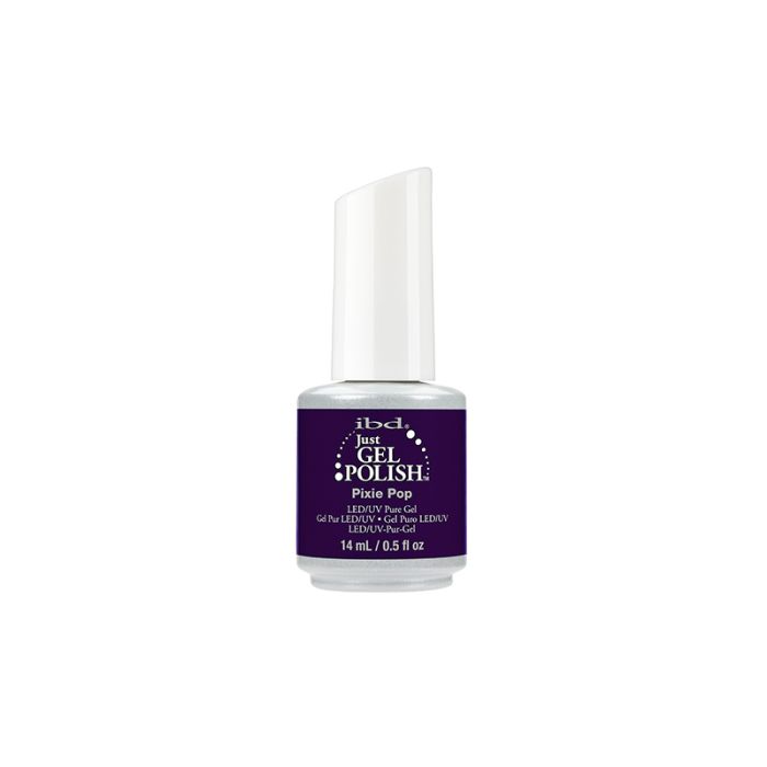 IBD Just Gel Polish in Pixie Pop, a deep purple LED/UV gel polish perfect for rich, enchanting nail looks.