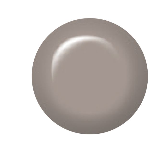 IBD The Great Wall gel swatch, a cool-toned taupe gray with a creamy finish for modern minimalist manicures.