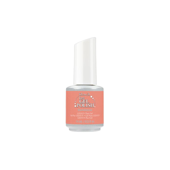 IBD Just Gel Polish in Sundance, a soft peachy nude LED/UV gel ideal for elegant, everyday nail looks.