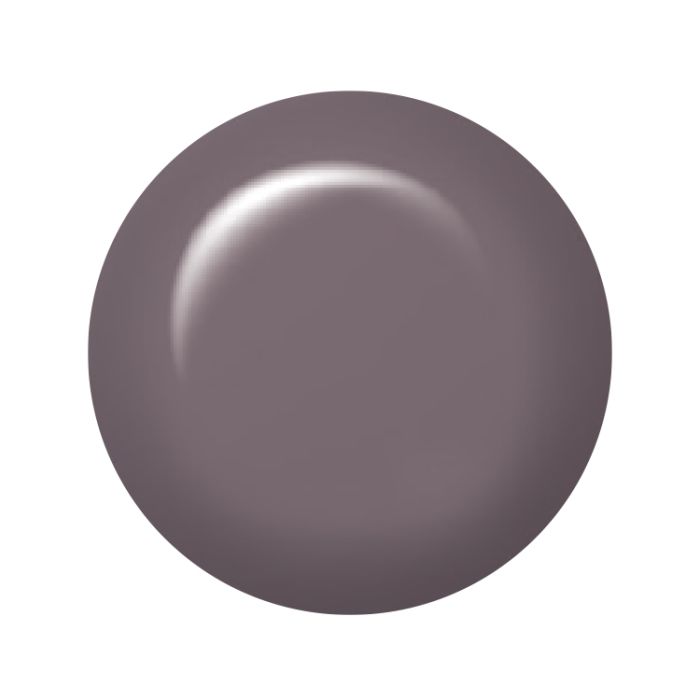 Swatch of IBD Patchwork – dusty purple-grey gel polish with a smooth cream texture and subtle elegance.