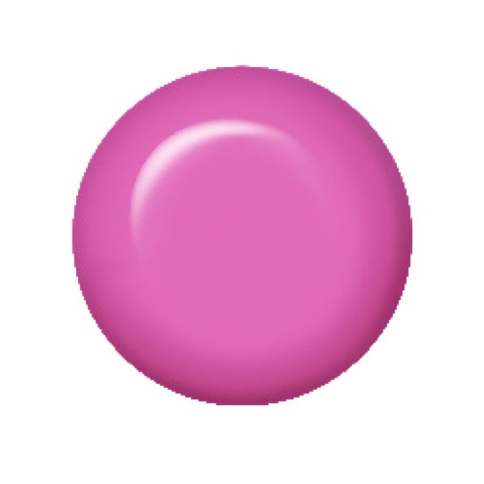 Swatch of IBD Cashmere Cutie – warm pink gel polish with full coverage and a smooth, glossy cream finish.