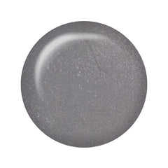 Swatch of ibd Just Gel Polish Head in the Clouds, a silver-gray shimmer gel polish with a celestial finish.