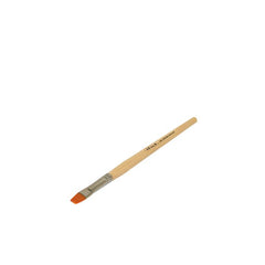IBD Angled Gel Brush with wooden handle for precise gel application and nail art design, ideal for professional use.
